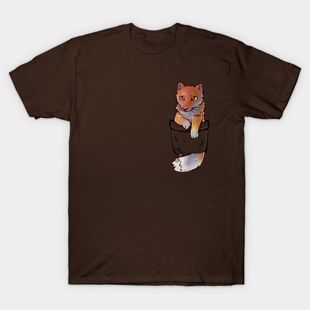 Pocket Cute Tibetan Fox T-Shirt by TechraPockets